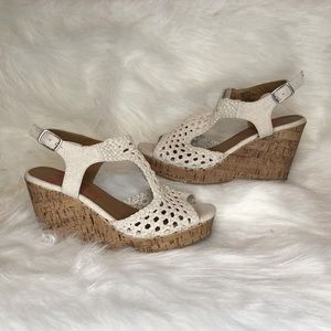 Womens Jellypop Adelie Crochet Wedge Sandals